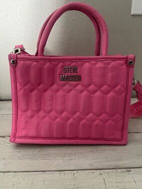 Steve Madden Pink Quilted Mini Tote Bag